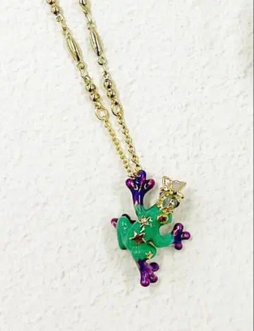 ANNA SUI 목걸이 개구리 모티브 나비 왕관 안나수이