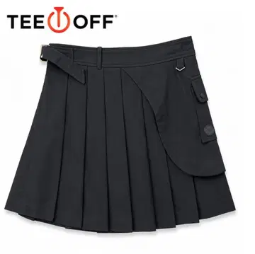 한국 teeoff 골프 스커트 이너 포함 플리츠 스커트 블랙