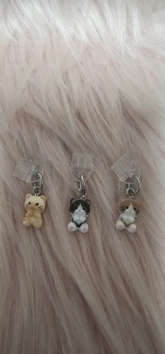 C타입 고양이파츠 휴대폰 단자 마개 먼지마개 n취아리네