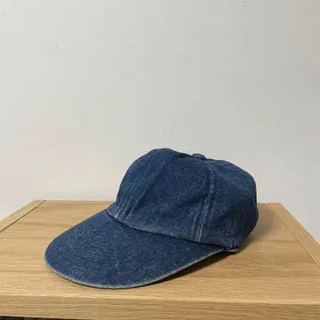 새상품급 dead stock 롱 빌 데님 캡 인디고