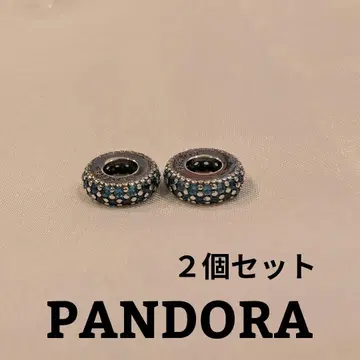 PANDORA 아이스 블루 스톤 스페이서 참 2개 세트