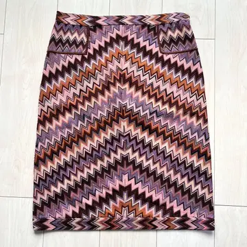 MISSONI 미쏘니 지그재그 패턴 니트 스커트 42