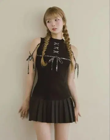 Darich 도킹 레이스업 미니 원피스