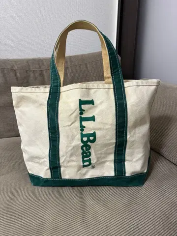 로고 프린트 레어 빈티지 토트 엘엘빈 M 그린 90s