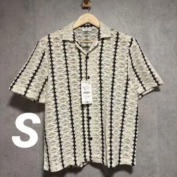 ZARA 자라 크로셰 짜임 셔츠 S