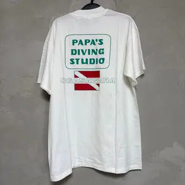 PAPA'S DIVING STUDIO 티셔츠 오가사와라 치치지마 빈티지 L
