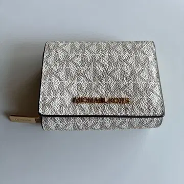 MICHAEL KORS 3단 폴더형 지갑 MK 시그니처 화이트
