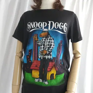 스눕 독 JOE COOL 반팔 T셔츠 S사이즈 블랙 구제 의류 랩T