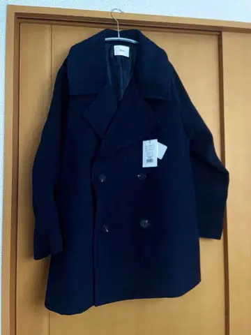 Bleme 오버사이즈 빅 칼라 더블 P 코트