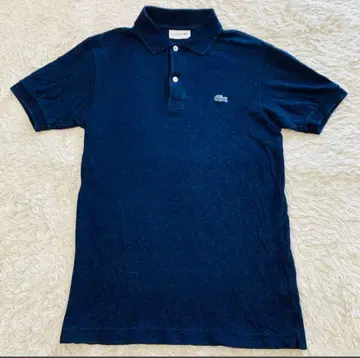 LACOSTE 반팔 피케 셔츠 데님풍 인디고 블루