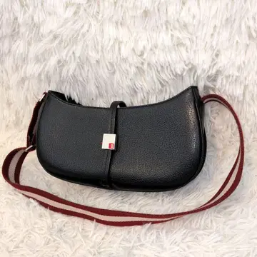 컨디션 최상 BALLY 트레스포 숄더백 블랙 주름 가죽