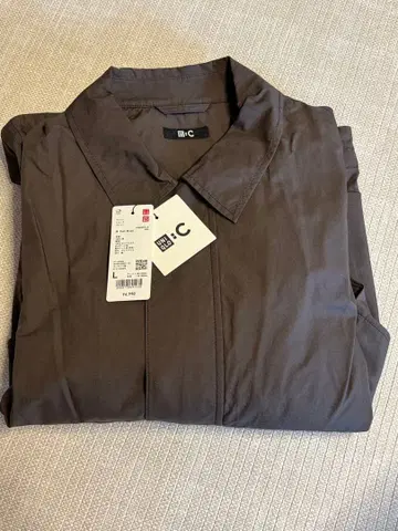 미사용 새상품 UNIQLO C 코튼 숏 블루종 다크 브라운 L