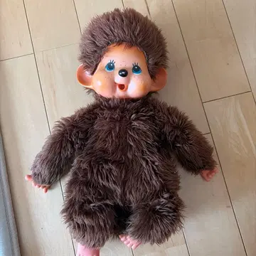 레어 초대 몬치치 빅 사이즈 블루 아이 쇼와 레트로 봉제 인형