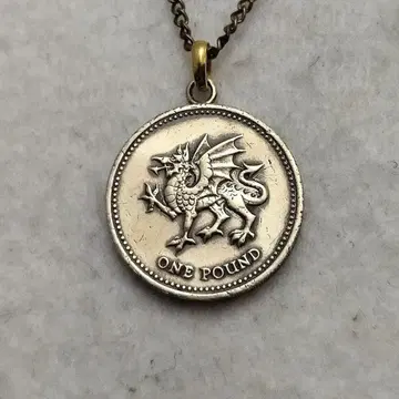 웨일스 드래곤 영국 코인 목걸이