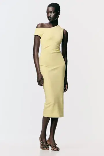 ZARA 개더 미디 원피스