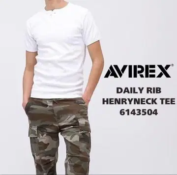 AVIREX DAILY RIB HENRYNECK TEE 6143504