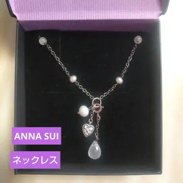 ANNA SUI 목걸이 펄 하트 드롭