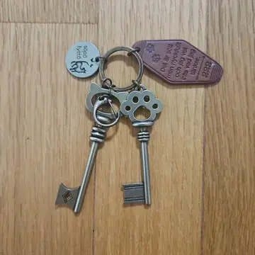 sopo tytto 고양이 모티브 키링 앤티크풍