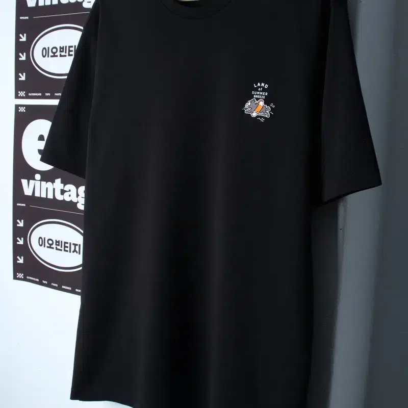(L-XL) 프로젝트엠 반팔 티셔츠 기능성 블랙 폴리-H35320