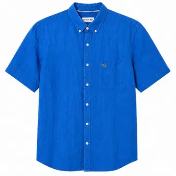LACOSTE 라코스테 린넨 100% 반팔 셔츠 2XL 악어 자수
