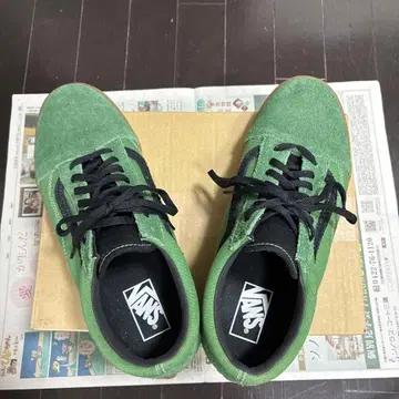 [ 28.5cm ] VANS 올드스쿨 그린 스웨이드 고무 밑창