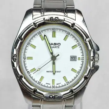 CASIO MTP-1244 화이트 다이얼 작동품 정품 브레스 21cm