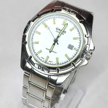 CASIO MTP-1244 화이트 다이얼 작동품 정품 브레스 21cm