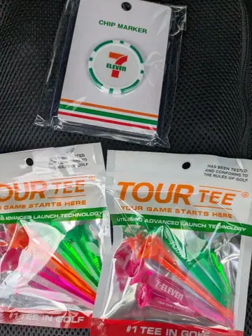 TOUR TEE 골프 티 7-ELEVEN 칩 마커 세트