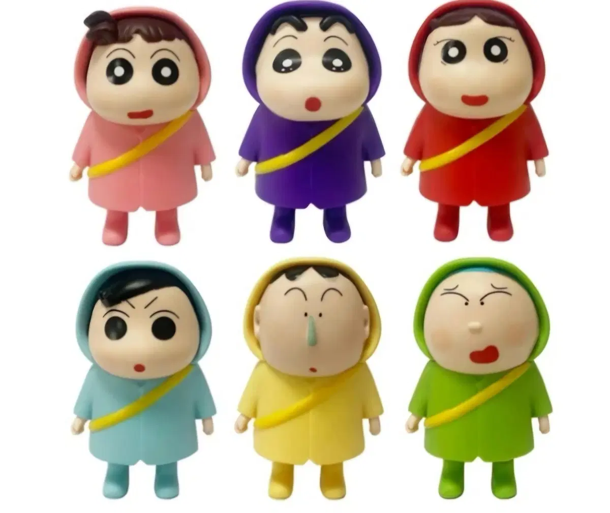 짱구는 못말려 떡잎마을 수비대 피규어 미개봉 6종 세트로 일괄 판매합니다.