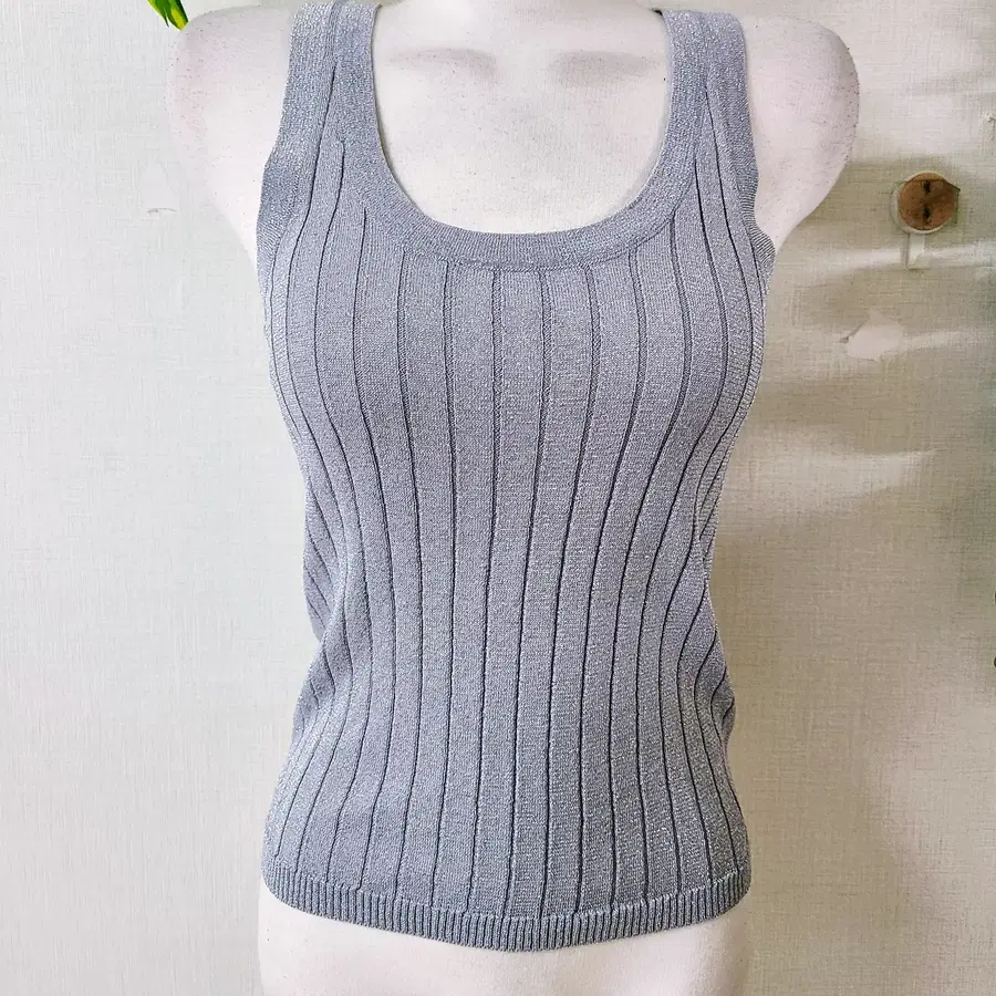 자라 글리터 골지나시 55 블루실버