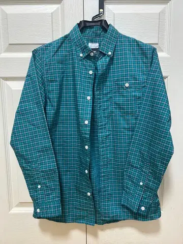 The North Face 그린 계열 체크 무늬 긴팔 셔츠 NR11503