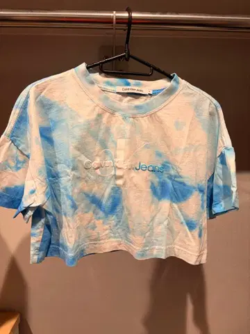 CalvinKleinJeans 셋업 S 타이다이 패턴 크롭 블루