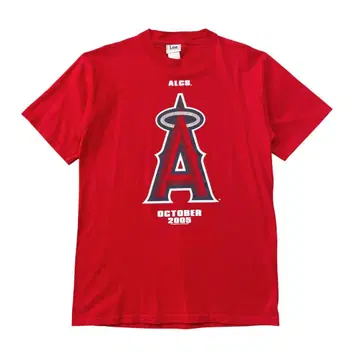 구제 의류 00S Lee MLB 로스앤젤레스 엔젤스 크루넥 티셔츠