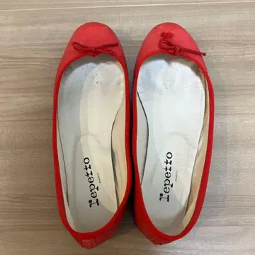 레페토 발레 슈즈 레드 가죽