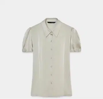 ZARA 자라 새틴풍 셔츠 XS 그린