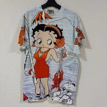최종 가격 인하! Betty Boop 베티 붑 올 패턴 티셔츠