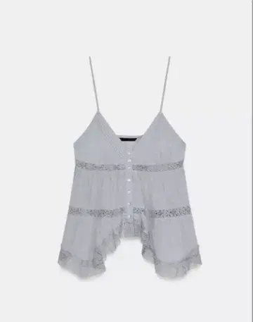 ZARA 자수 스트랩 상의