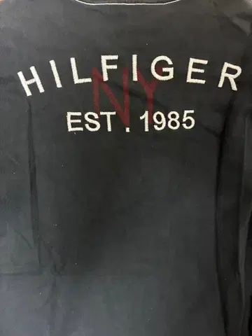 TOMMY HILFIGER 긴팔T셔츠 네이비 자수 로고