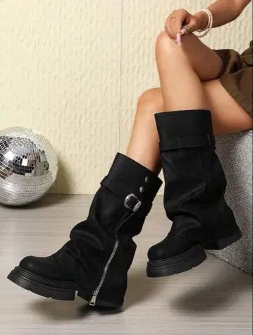 SHEIN 미드카프 부츠