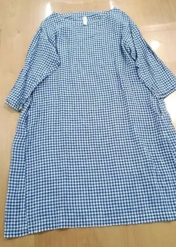 프릿 prit 깅엄 체크 무늬 린넨 원피스 롱