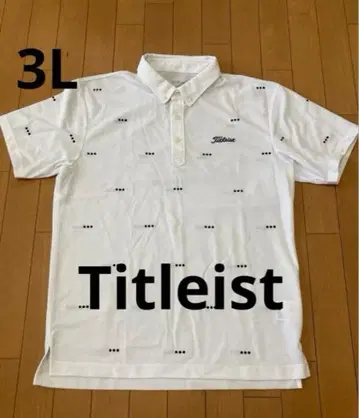 Titleist 반팔 피케 셔츠 3L 화이트 자수 도트