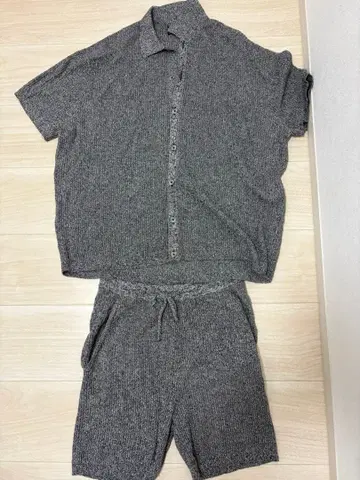 ASOS DESIGN 니트 피케 셔츠 셋업