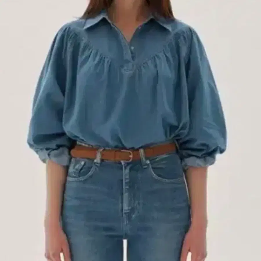 DOWER 다우어 데님 블라우스
