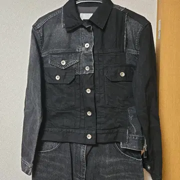 sacai 사카이 데님 원피스 블랙