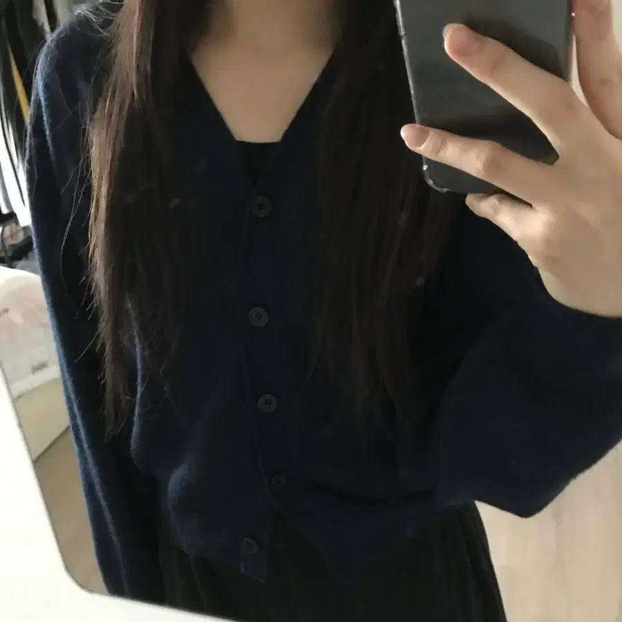 네이비 가디건