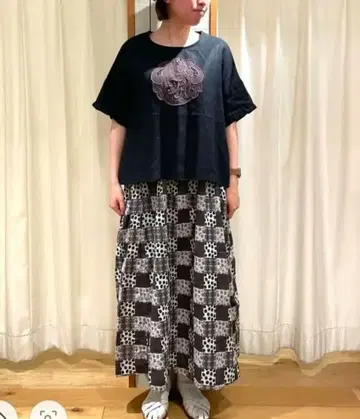 TSUHARUbySamansa Mos2 모노그램 자수 부품 레이스 블라우스