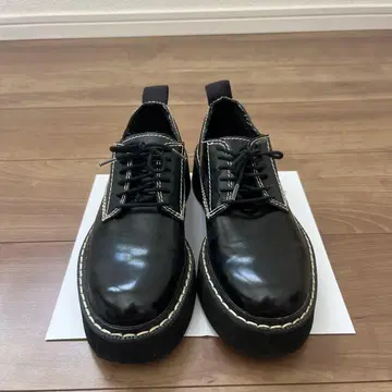 ZARA 통굽 레이스업 로퍼 블랙 36