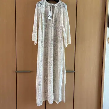 ZARA 크로셰 롱 원피스 화이트