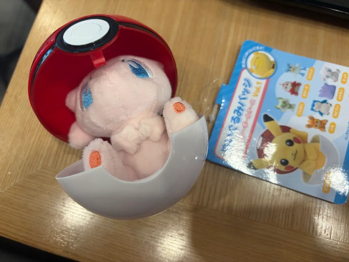 (교환) 포켓몬 봉제인형 뱃지 in 몬스터볼 케이스 버전1