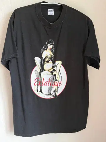 VTG Betty Page Extatique T셔츠 90년대 Y2K